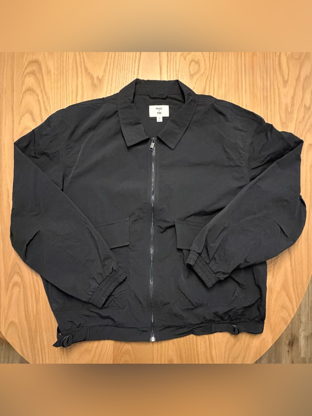 Mode of One Men's Black Zip Front Jacket